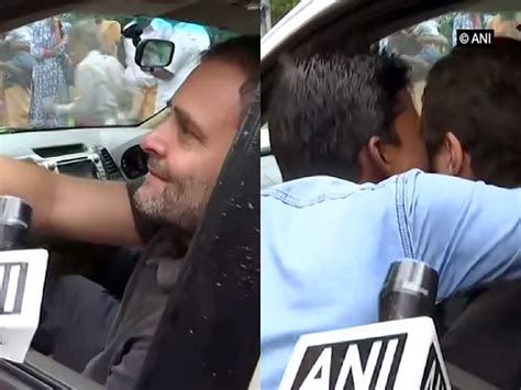 Man Kisses Rahul Gandhi During Wayanad Visit