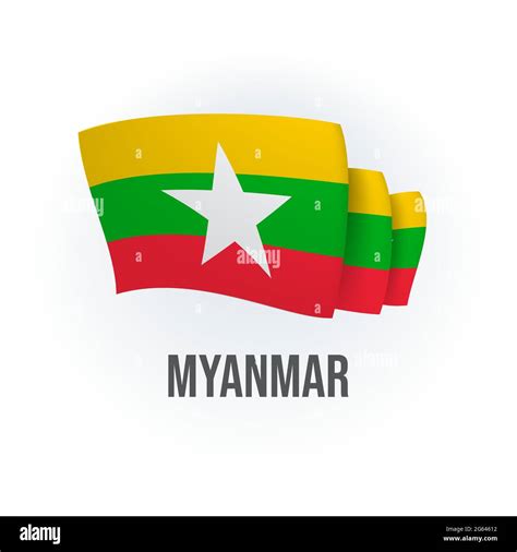 Vector Flag Of Myanmar Myanmar Waving Flag Vector Illustration Stock Vector Image And Art Alamy