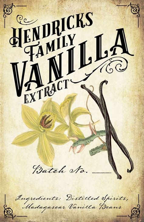 Printable Vanilla Extract Labels