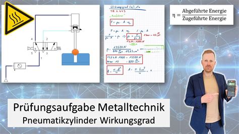 Prüfungsaufgabe Pneumatik 012 Berechnung des WIRKUNGSGRADS ŋ eines