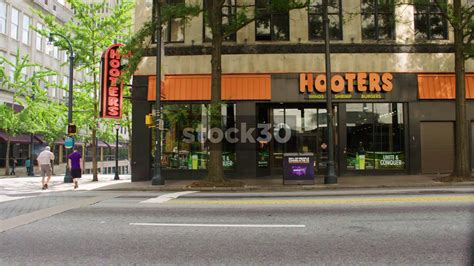 Hooters Restaurant On Peachtree Street In Downtown Atlanta Usa Youtube