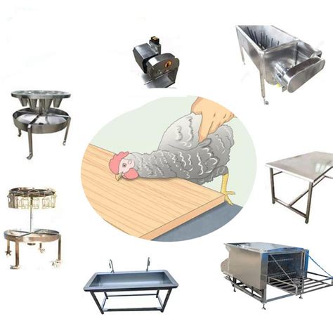 Automatic Semi Slaughter Equipment Small Scale Poultry Chicken Abattoir