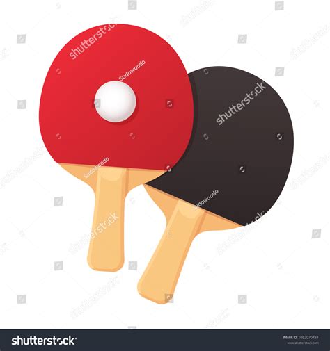 Two Realistic Ping Pong Rackets Ball Stock Vector Royalty Free 1052070434