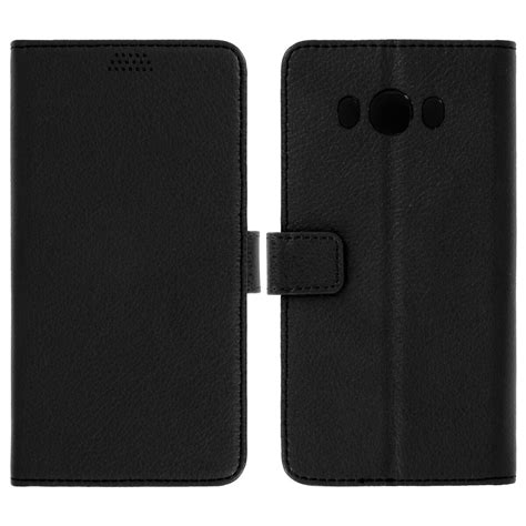 Avizar Housse Etui Folio Portefeuille Noir Samsung Galaxy J7 2016