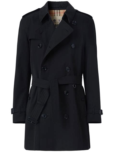 Burberry The Short Kensington Heritage Trench Coat Black Farfetch Au