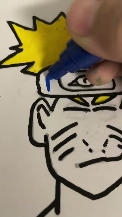 Drawing Naruto With Posca Markers Shorts Youtube