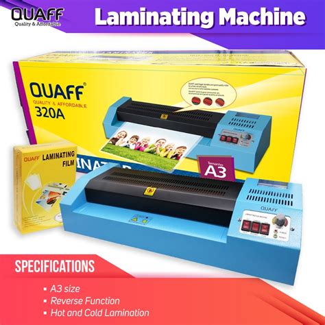 A A Quaff Laminator Machine Hot Cold Reverse V Heavy Duty