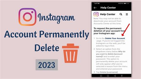 How To Delete Instagram Account Permanently 2023 Delete Instagram