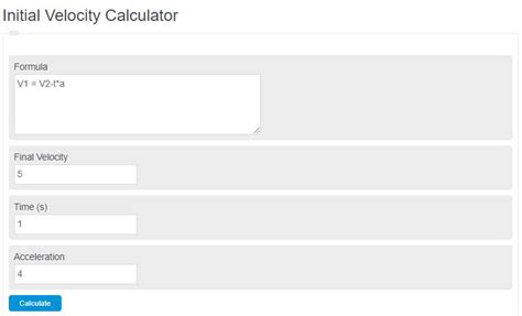 Initial Velocity Calculator - Calculator Academy