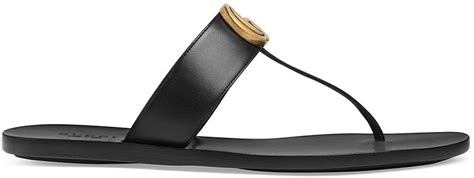 Gucci Marmont Leather Thong Sandals With Double G Shopstyle