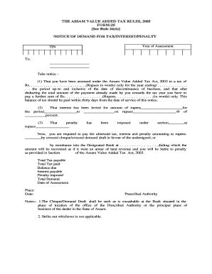 Fillable Online THE ASSAM VALUE ADDED TAX RULES 2005 FORM 25 See Rule