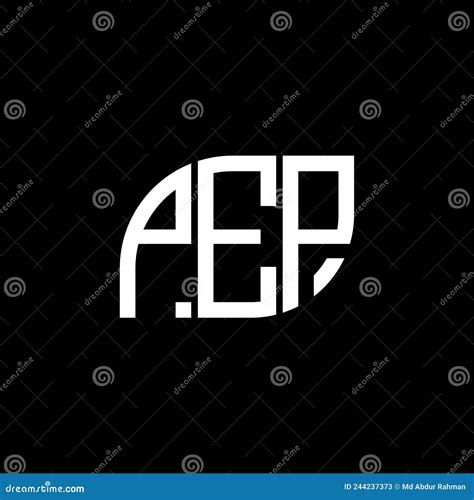 Pep Letter Logo Design On Black Background Pep Creative Initials Letter