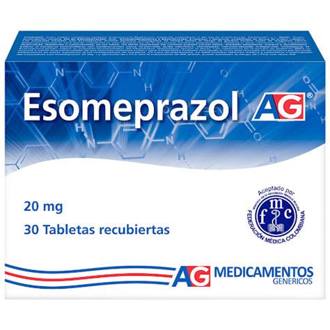 Esomeprazol 20 Mg AG Caja X 30 Tabletas