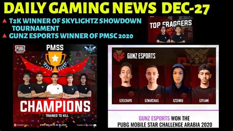 Daily Gaming News Dec T K Wins Skylightz Showdown Tournament