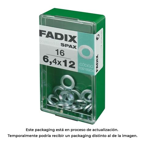 Caja S 16 Unid Arandela Plana Cinc 6 4x12mm Fadix Leroy Merlin