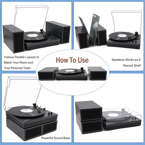 Mua Lp No Bluetooth Vinyl Record Player With External Speakers