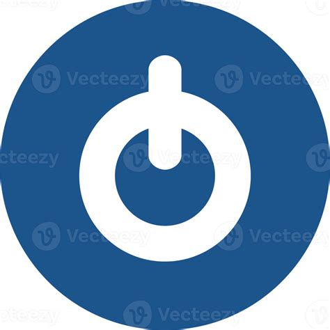 Power Button Icon Design In Blue Circle 14440936 Png