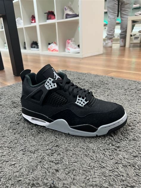 Air Jordan 4 Black Canvas Jordan 4 Black Cute Nike Shoes Pretty