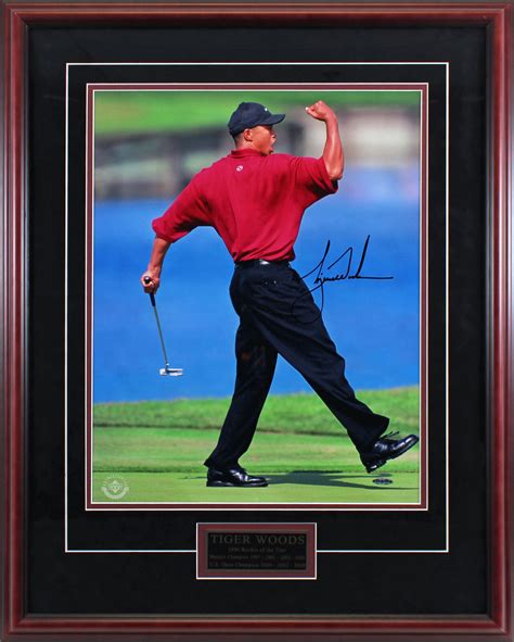 Lot Detail Tiger Woods Beautiful Signed 16 X 20 Color First Pump