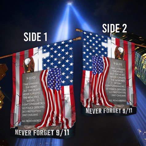 Never Forget 911 Flag September 11 Memorial American Flag TPT1009F - Flagwix