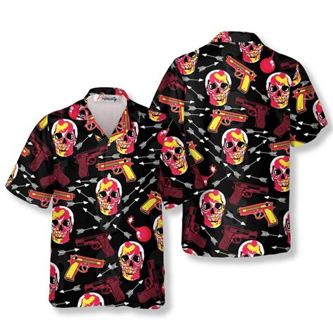 Gun Hawaiian Shirts Gun Shirts For Men Primesty