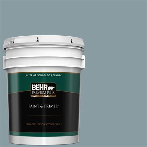 Behr Premium Plus Gal F Shale Gray Semi Gloss Enamel Exterior