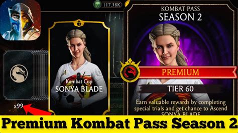 Premium Kombat Pass Season 2 Tier 60 Rewards Kombat Cup Sonya Blade