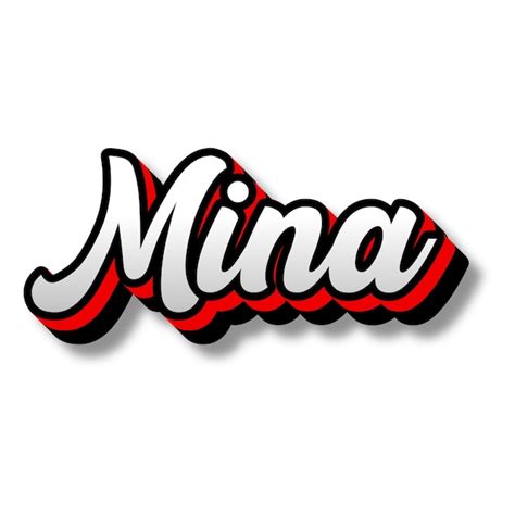 Premium Photo Mina Text 3D Silver Red Black White Background Photo