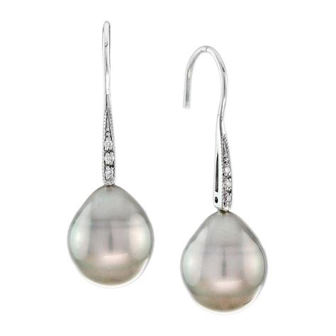 Giulians Australian South Sea Baroque Pearl Drop Stud Earrings For Sale