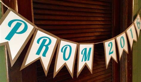 Prom 2017 Banner You Choose Colors Of Lettering Junior Prom Etsy