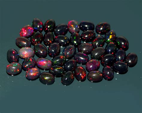 AAA Grade Black Opal Natural Ethiopian Black Opal Black Etsy