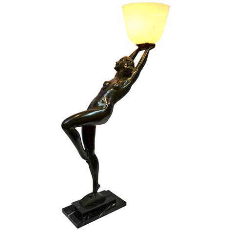 French Art Deco Nude Dancer Lamp By Molins Balleste At Stdibs