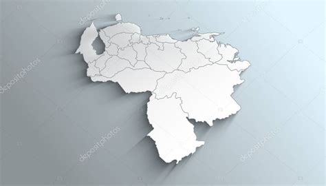 Pa S Mapa Geogr Fico Pol Tico De Venezuela Con Estados Con Sombras