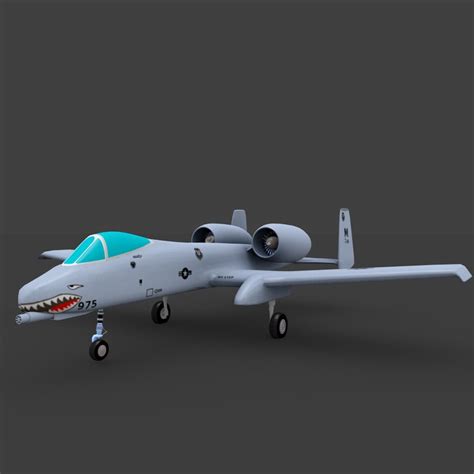 10 thunderbolt aircraft 3d model