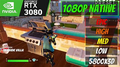 Fortnite Chapter 5 Season 1 RTX 3080 Ryzen 7 5800X3D 1080p Epic