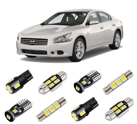 BRISHINE White Interior LED SE33 Lights Kit For Nissan Maxima 2009 2010