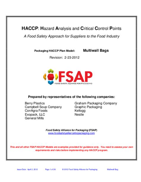 (PDF) HACCP: Hazard Analysis and Critical Control Points A Food Safety ...