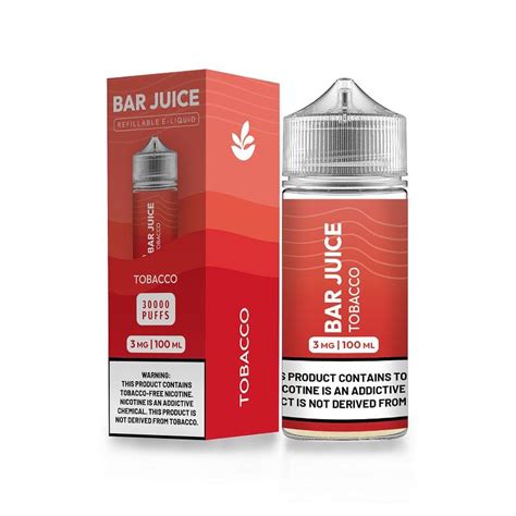 Bar Juice Tobacco Vape Juice 100ml - 6MG - Element Vape