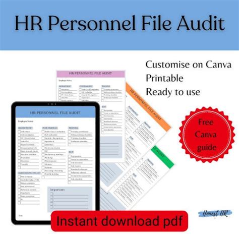 Employee Personnel File Audit Checklist Digital Download for Small ...