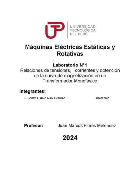 Gu A N De Laboratorio De M Quinas El Ctricas Est Ticas Y Rotativas