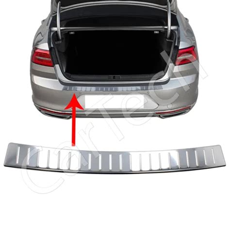 FOR VW PASSAT B8 Saloon Chrome Rear Bumper Protector Scratch Guard 2014