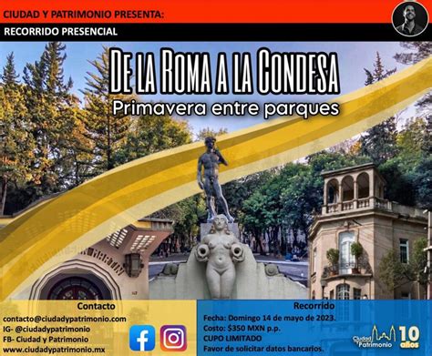 De La Roma A La Condesa Primavera Entre Parques Tour Cultural Por La