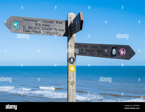 Norfolk Coast Path sign Stock Photo - Alamy