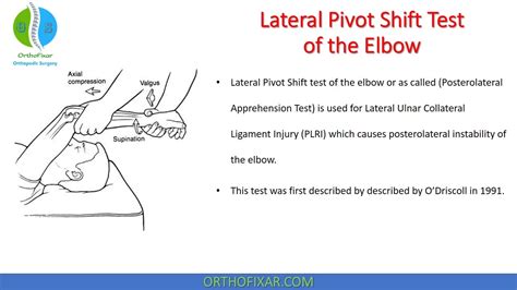 Lateral Pivot Shift Test Elbow | OrthoFixar 2025