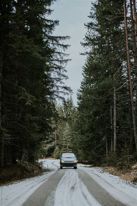 Road Covered With Snow By Stocksy Contributor Boris Jovanovic Stocksy