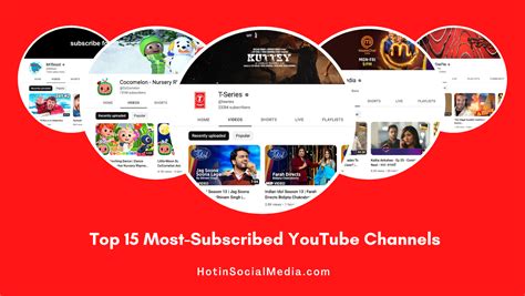 Biggest Youtube Channels Top Most Subscribed Youtube Channels Hot