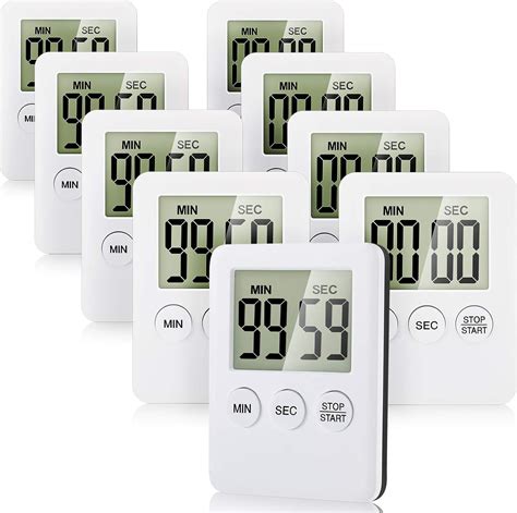 Amazon de 9 Stücke Digitaler Küchentimer mit Alarm Erinnerungsfunktion