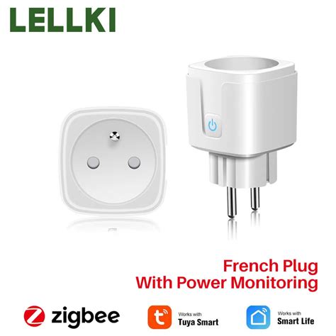 LELLKI French Plug 16A Zigbee Connected Socket Tuya Smartlife Energy