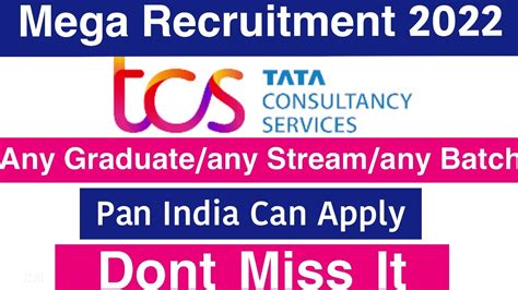 Latest Jobs Tcs Tcs Recruitment 2022 For Freshers Tcs New Vacancy