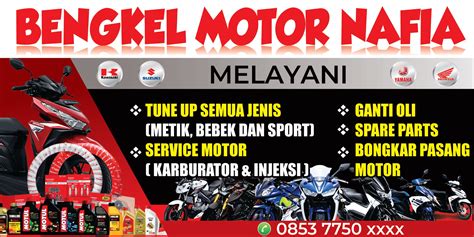 Banner Bengkel Motor Cdr Designspanduk